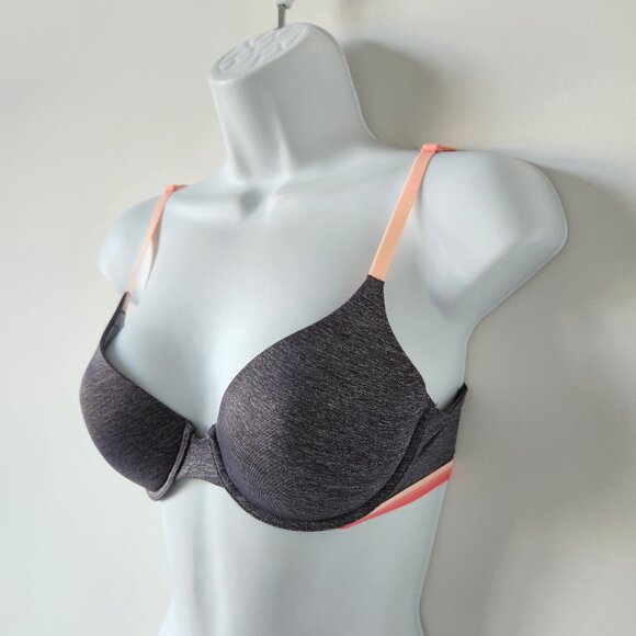 NWT VICTORIA'S SECRET Dark Grey Uplift Semi Demi Bra 32C - Picture 3 of 6